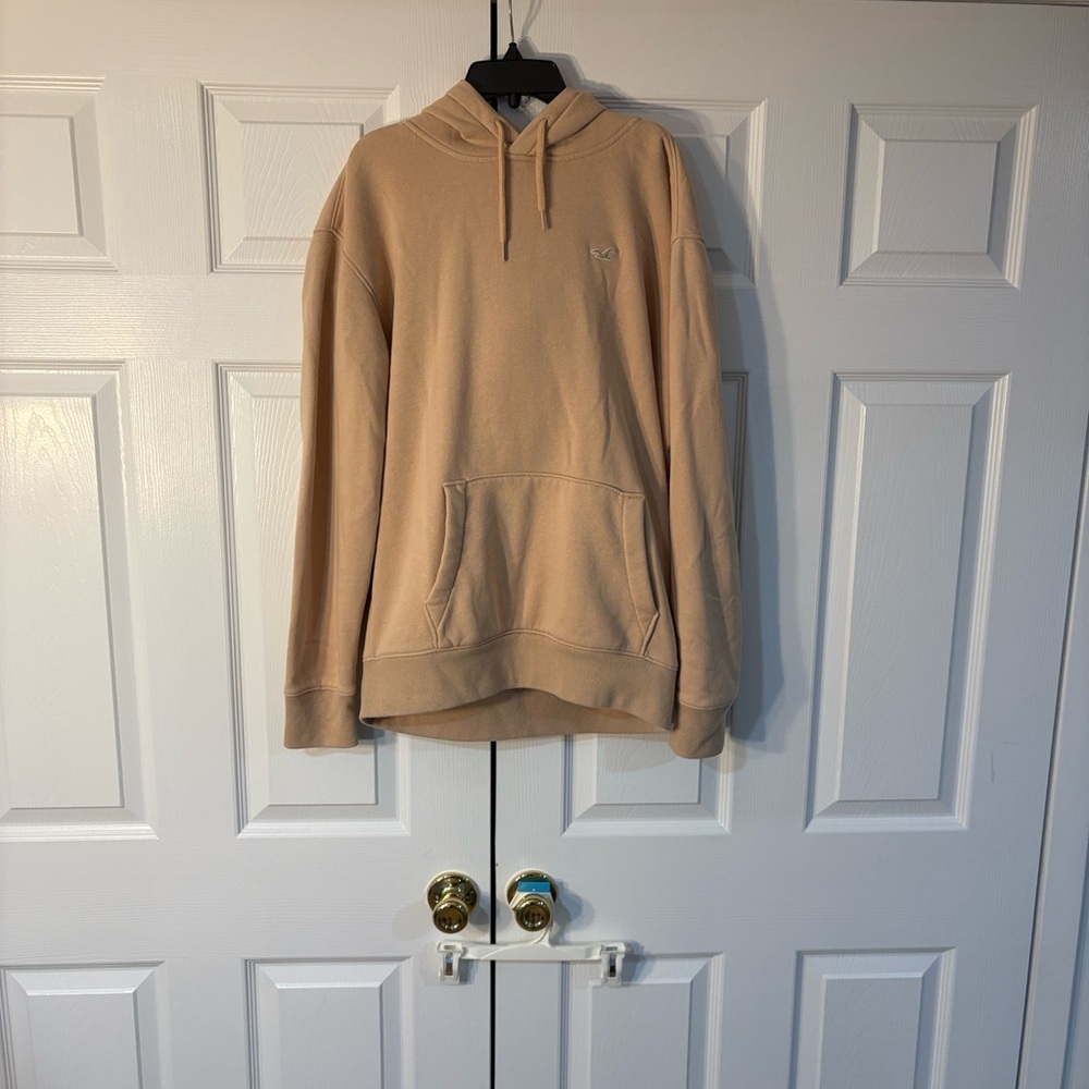 Hollister Tan Hoodie with Front Pocket